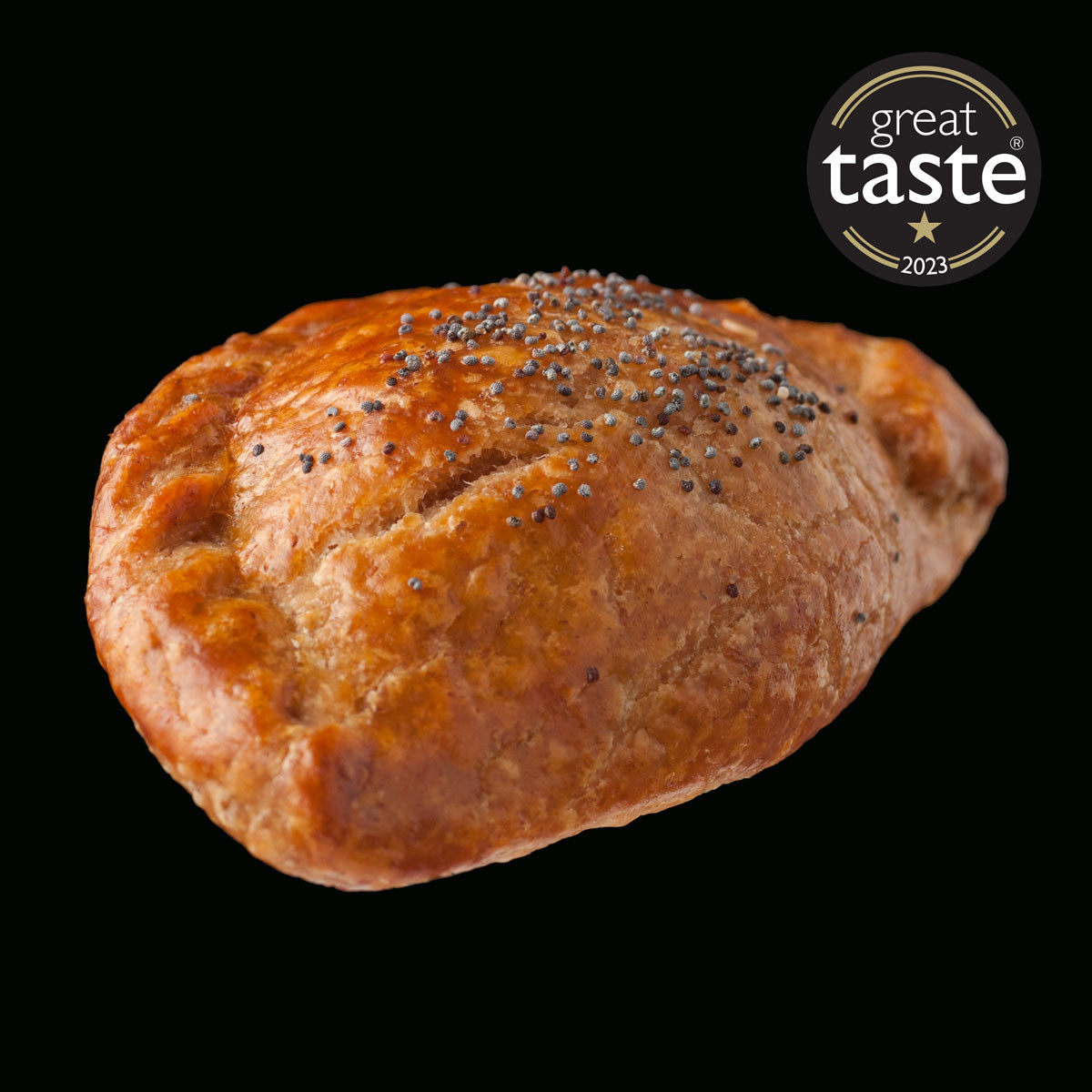 Award-winning Kapnisto tyropitaki - Kourou pie with smoked cheese & smoked pepper filling topped with poppy seeds