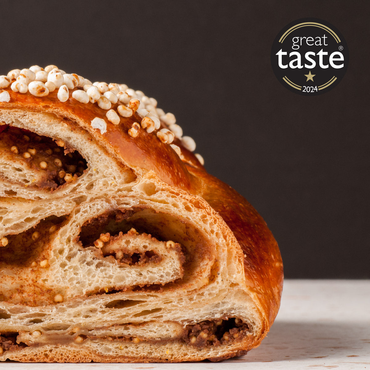 Fluffy Crumb of award-winning Cinnamon Tsoureki (Sweet Spiced Brioche)