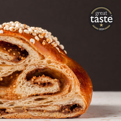 Fluffy Crumb of award-winning Cinnamon Tsoureki (Sweet Spiced Brioche)