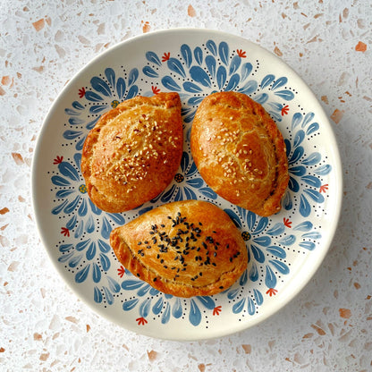 Vegetarian kourou pies - Spanakopitakia, Tyropitakia, Prassopitakia, Kolokythopitakia