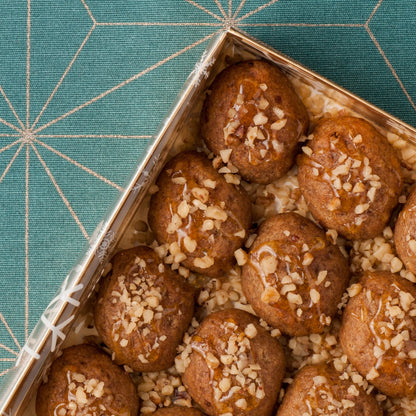 Vegan Melomakarona (Maple-syrup biscuits)