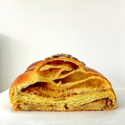 Squash Ganache Tsoureki (Sweet Greek Brioche)